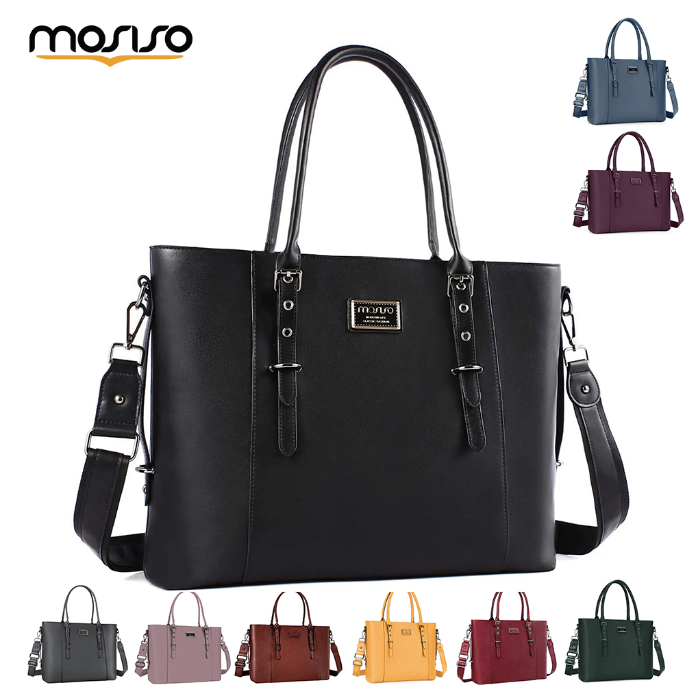 Laptop Bag Leather 15 - Bolso de mano MOSISO para mujer