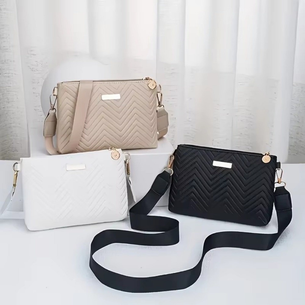 Chain Crossbody Quilted - Elegante Bolso Bandolera Acolchado con Cadena,