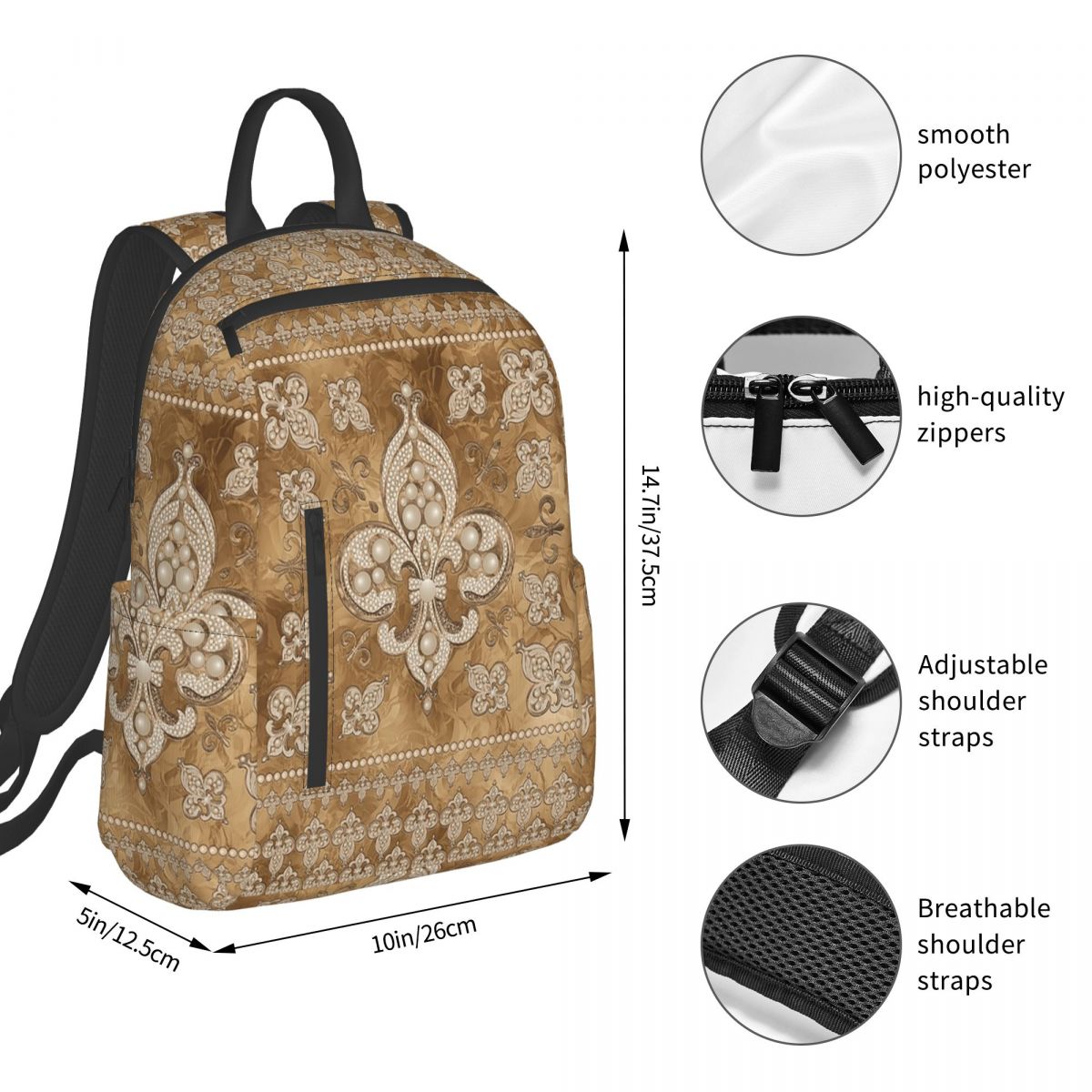 Mochila Fleur-de-lis de lujo c - Luxury Bags For Kids reseña y precio