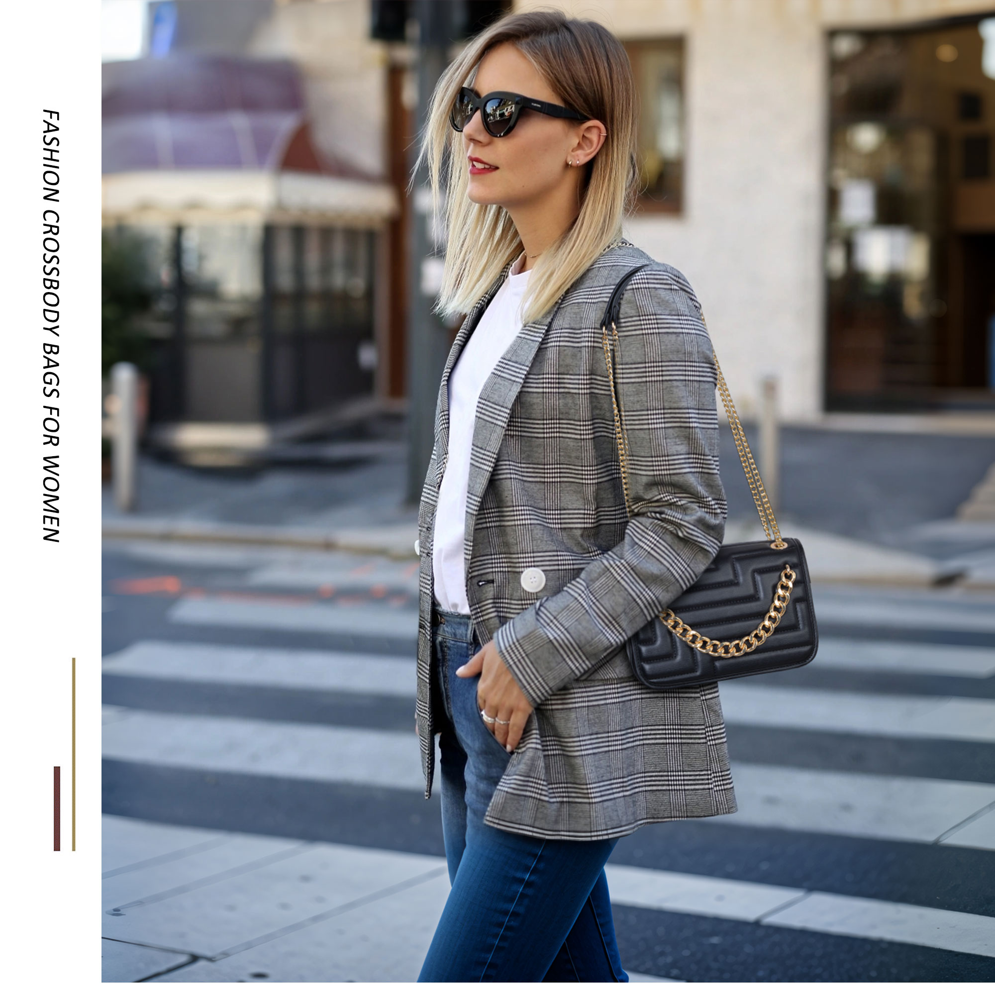 Bolso de Hombro para Mujer de  - Chain Crossbody Quilted reseña y precio