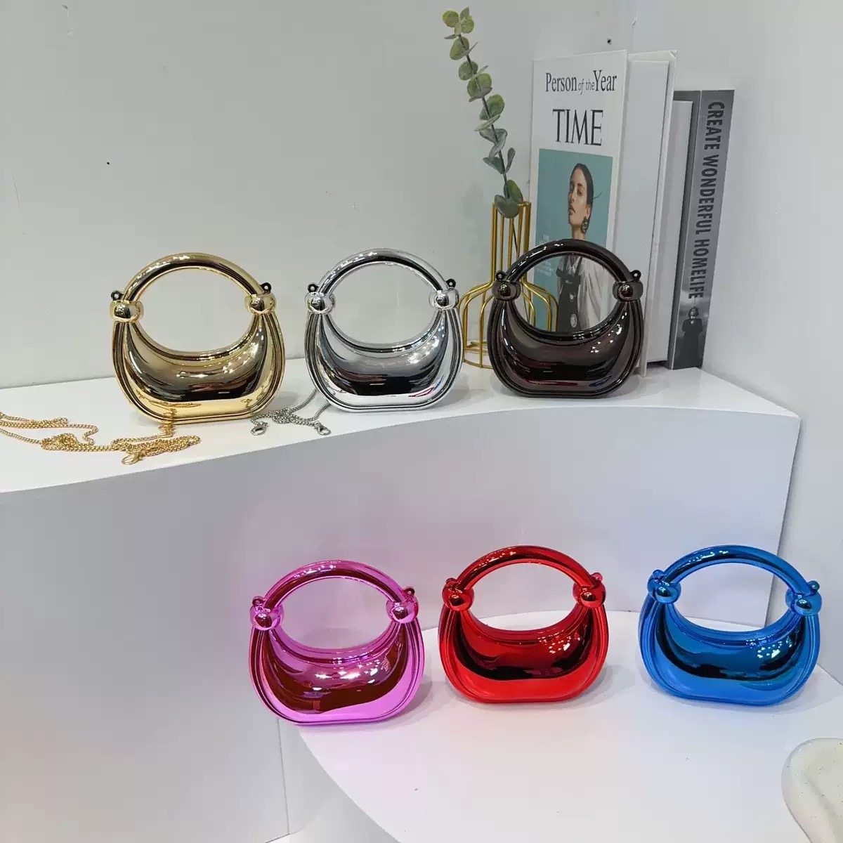 Mini bolso de noche dorado, mo - Luxury Bags Online reseña y precio