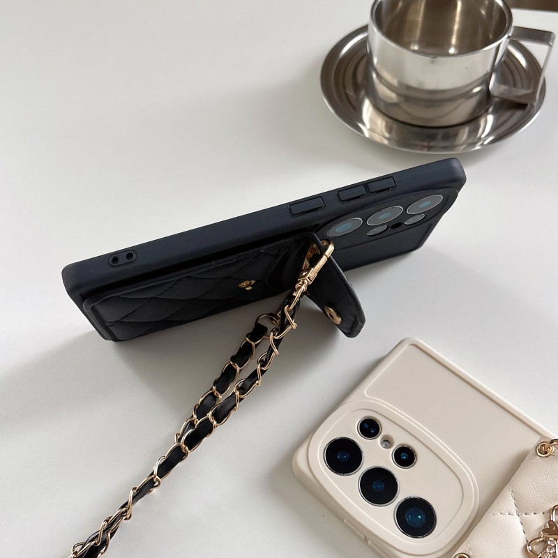 Funda tipo cartera acolchada p - Chain Crossbody Quilted reseña y precio