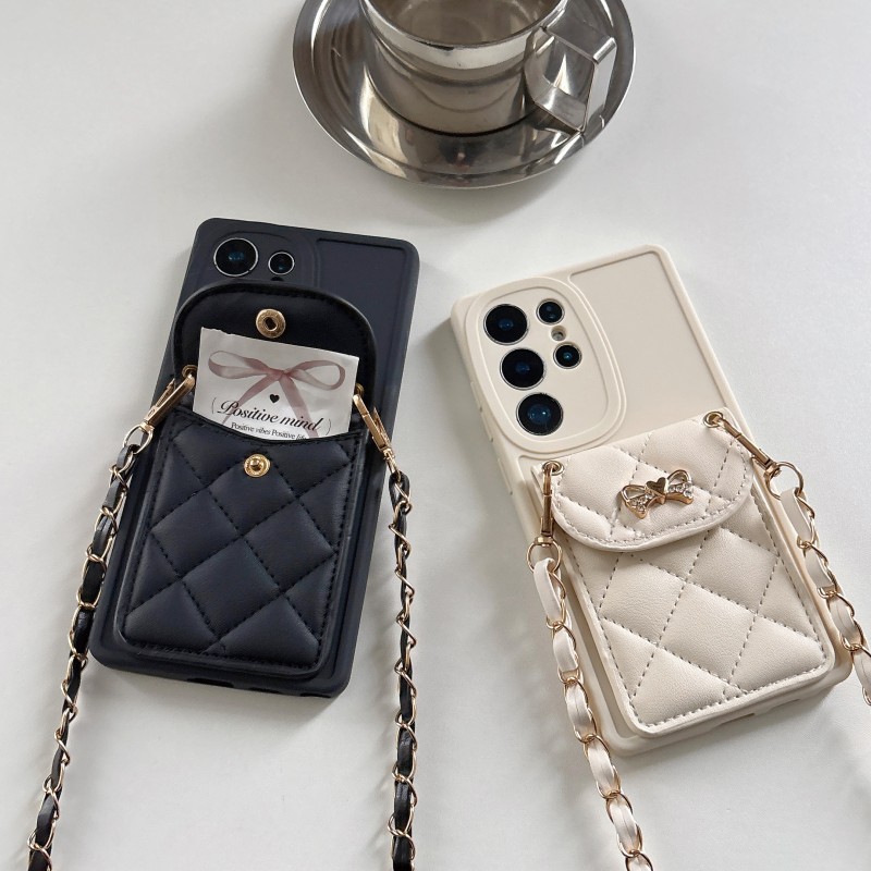 Funda tipo cartera acolchada p - Chain Crossbody Quilted reseña y precio