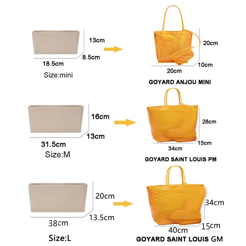Bolsa de fieltro para mujer, o - Luxury Bags Goyard reseña y precio