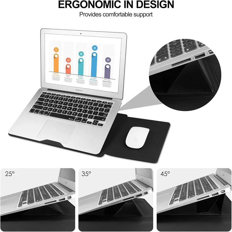 Funda de cuero con soporte aju - Laptop Bag Leather 15 reseña y precio